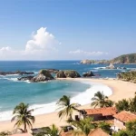 yoga vacation retreat on a clean water surf ocean tropical beach oaxaca mexico